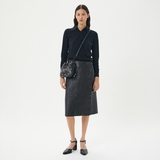 Halle Eyelet Crossbody - Black