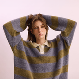 Stripe Knit Polo