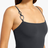 Minimal Tank One Piece - Charcoal