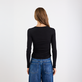 Muster Rouched Side Crew Top