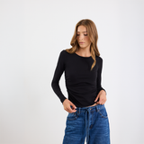 Muster Rouched Side Crew Top