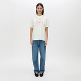 Karine Graphic Tee - Soft White / Red