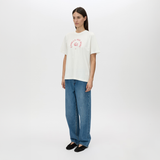 Karine Graphic Tee - Soft White / Red