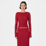 Olive Top - Tango Red