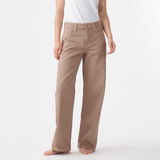Olive Mid Slouchy Wide Jean - Mushroom