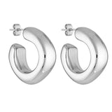 Dina Hoops - White Gold