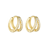 Double Angel Huggies - Gold / Clear