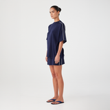 Pippa Oversized Tee - Navy