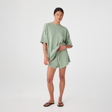 Pippa Oversized Tee - Eucalyptus