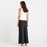Prodigy Satin Bias Maxi Skirt - Black