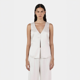 Rey Satin Vest - Ivory