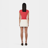 Rina Keyhole Tee - Tango Red