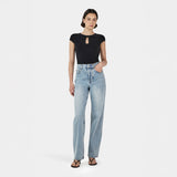 Rina Keyhole Tee - Black