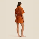 Towelling Mini Robe - Clay