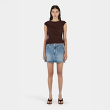 Sago Draped Top - Chocolate