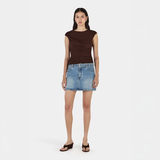 Sago Draped Top - Chocolate