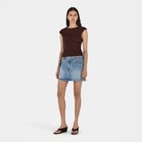 Sago Draped Top - Chocolate