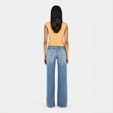 Sago Draped Top - Mango