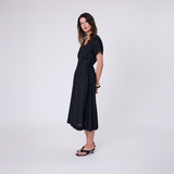 Seville Linen Dress - Black