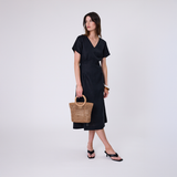 Seville Linen Dress - Black