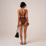 Thin Strap One Piece - Chocolate