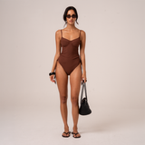 Thin Strap One Piece - Chocolate