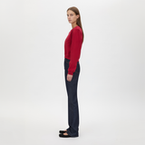 Maren Crop Emb Tracksuit Top - Ruby Red