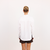 Uplifted Oversized Linen Shirt - Ivory